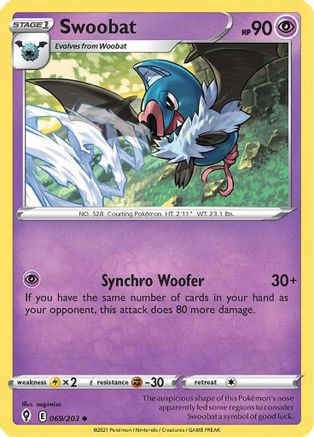 Swoobat (69)/203 Uncommon Reverse Holofoil