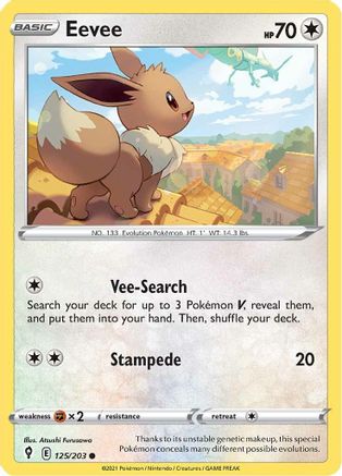 Eevee (125)/203 Common Reverse Holofoil