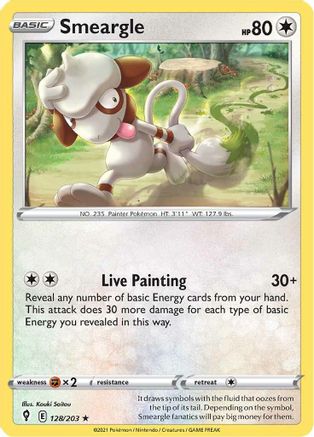 Smeargle (128)/203 Rare Reverse Holofoil