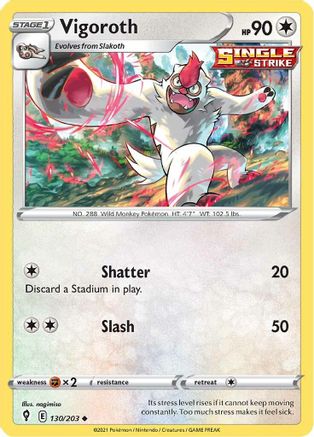 Vigoroth (130)/203 Uncommon Reverse Holofoil