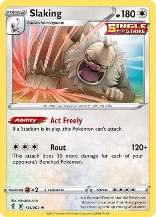 Slaking (131)/203 Holo Rare Reverse Holofoil