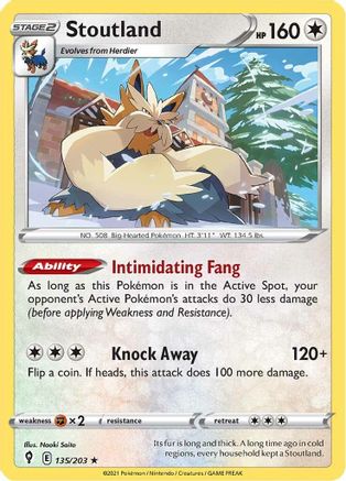 Stoutland (135)/203 Rare Reverse Holofoil