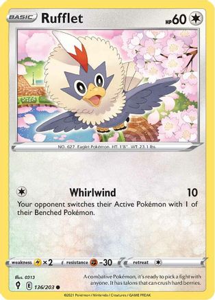 Rufflet (136)/203 Common Reverse Holofoil