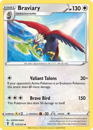 Braviary (137)/203 Uncommon Reverse Holofoil