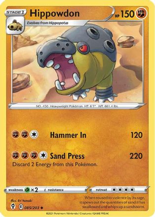 Hippowdon (85)/203 Uncommon Reverse Holofoil