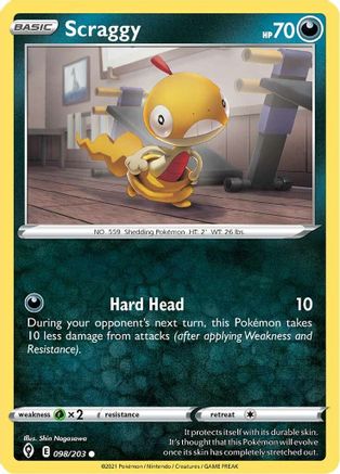 Scraggy (98)/203 Common Reverse Holofoil