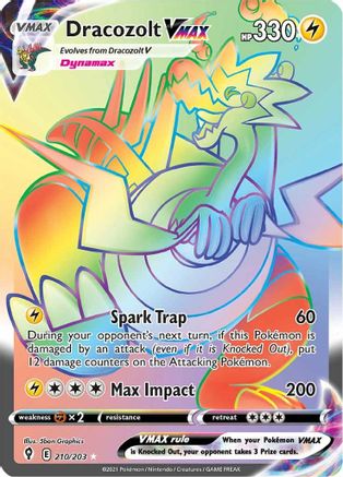 Dracozolt VMAX (Secret) (210)/203 Secret Rare Holofoil