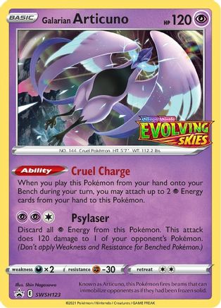 Galarian Articuno - SWSH123 (Prerelease) (SWSH123)/307 Promo Holofoil