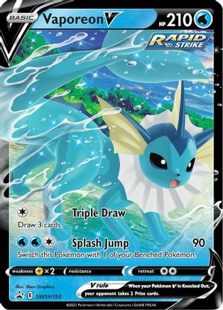 Vaporeon V - SWSH150 (SWSH150)/307 Promo Holofoil
