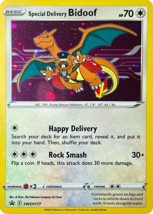 Special Delivery Bidoof (SWSH177)/307 Promo Holofoil