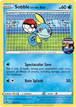 Sobble on the Ball - 005/005 (Pokemon Futsal) (5)/5 Promo