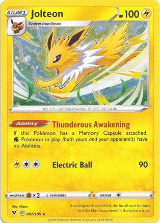 Jolteon - 047/185 (Cosmos Holo) (47) Promo Holofoil