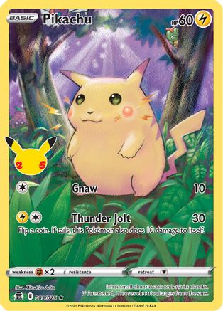 Pikachu (5)/25 Holo Rare Holofoil