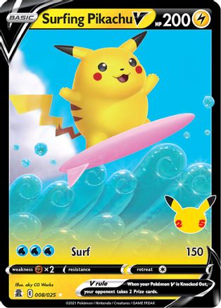 Surfing Pikachu V (8)/25 Ultra Rare Holofoil