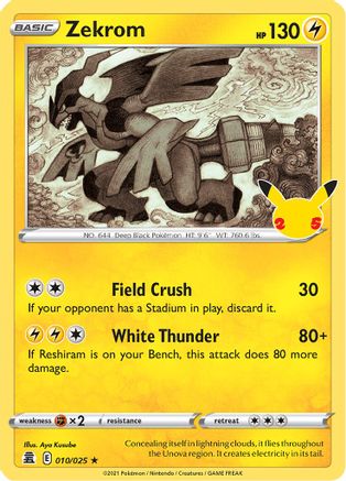 Zekrom (10)/25 Holo Rare Holofoil