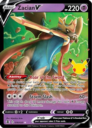 Zacian V (16)/25 Ultra Rare Holofoil
