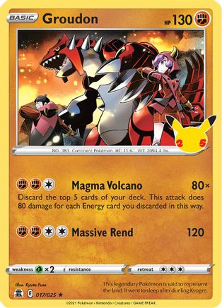 Groudon (17)/25 Holo Rare Holofoil