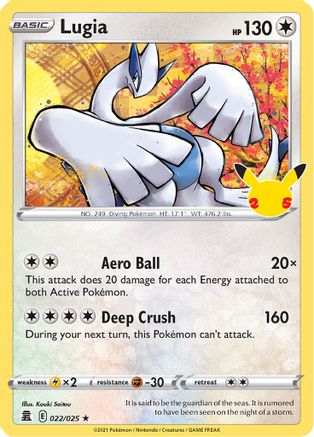 Lugia (22)/25 Holo Rare Holofoil