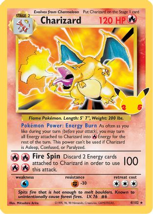 Charizard (4)/25 Classic Collection Holofoil