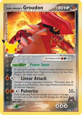 Team Magma's Groudon (9)/25 Classic Collection Holofoil