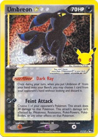 Umbreon Star (17)/25 Classic Collection Holofoil