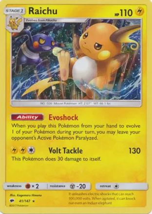 Raichu - 41/147 (Cosmos Holo) (41) Promo Holofoil