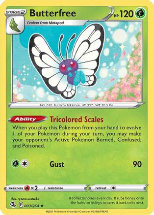 Butterfree (3)/264 Holo Rare Reverse Holofoil