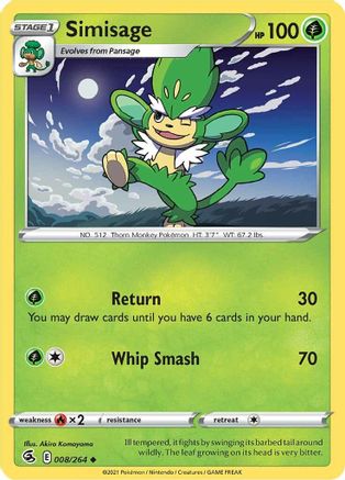 Simisage (8)/264 Uncommon Reverse Holofoil