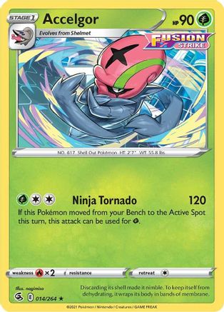 Accelgor (14)/264 Rare Reverse Holofoil