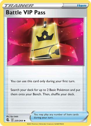 Battle VIP Pass (225)/264 Uncommon Reverse Holofoil