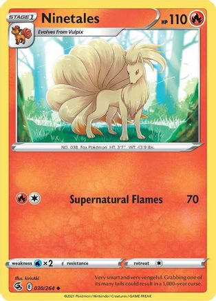 Ninetales (30) (30)/264 Uncommon Reverse Holofoil