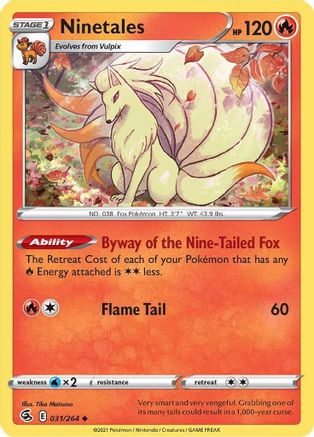 Ninetales (31) (31)/264 Uncommon Reverse Holofoil