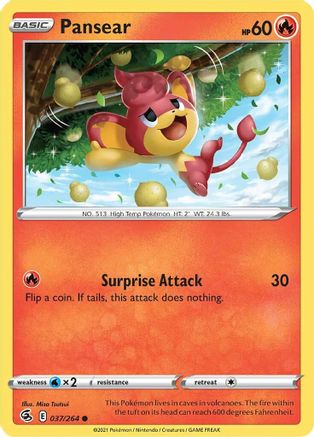 Pansear (37)/264 Common Reverse Holofoil