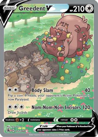 Greedent V (Alternate Full Art) (257)/264 Ultra Rare Holofoil