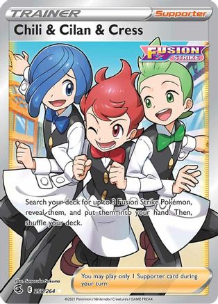Chili & Cilan & Cress (Full Art) (258)/264 Ultra Rare Holofoil