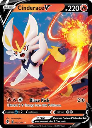 Cinderace V (43) (43)/264 Ultra Rare Holofoil