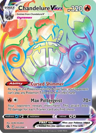 Chandelure VMAX (Secret) (265)/264 Secret Rare Holofoil