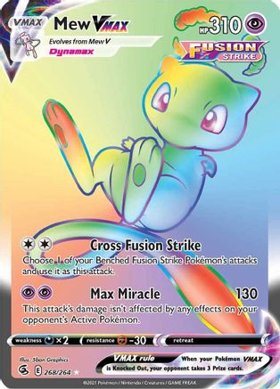 Mew VMAX (Secret) (268)/264 Secret Rare Holofoil (Cabinet-NM)