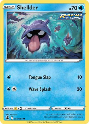 Shellder (50)/264 Common Reverse Holofoil