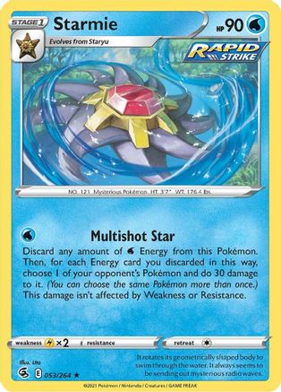 Starmie (53)/264 Holo Rare Holofoil