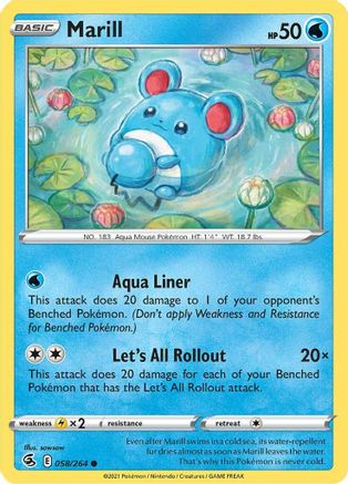 Marill (58)/264 Common Reverse Holofoil