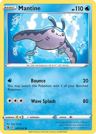 Mantine (61)/264 Common Reverse Holofoil