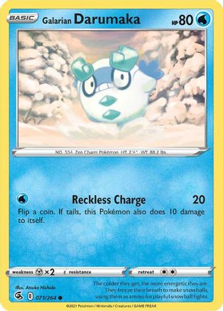Galarian Darumaka (71)/264 Common Reverse Holofoil