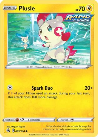 Plusle (89)/264 Common Reverse Holofoil