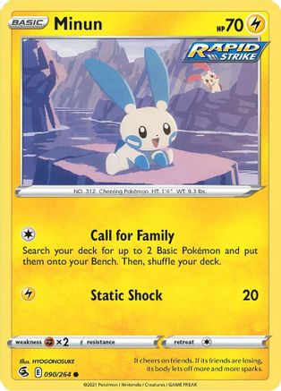 Minun (90)/264 Common Reverse Holofoil