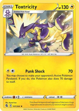 Toxtricity (107) (107)/264 Holo Rare Reverse Holofoil