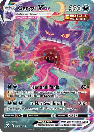 Gengar VMAX (Alternate Art Secret) (271)/264 Secret Rare Holofoil