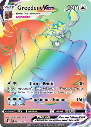 Greedent VMAX (Secret) (272)/264 Secret Rare Holofoil