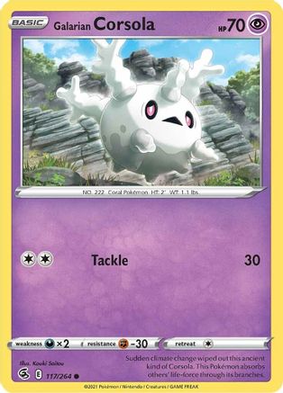 Galarian Corsola (117)/264 Common Reverse Holofoil