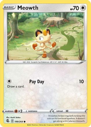 Meowth (199)/264 Common Reverse Holofoil